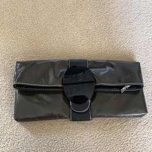 Miss Sixty Clutch, Y2K, Glossy, Antrasit and Black Bag